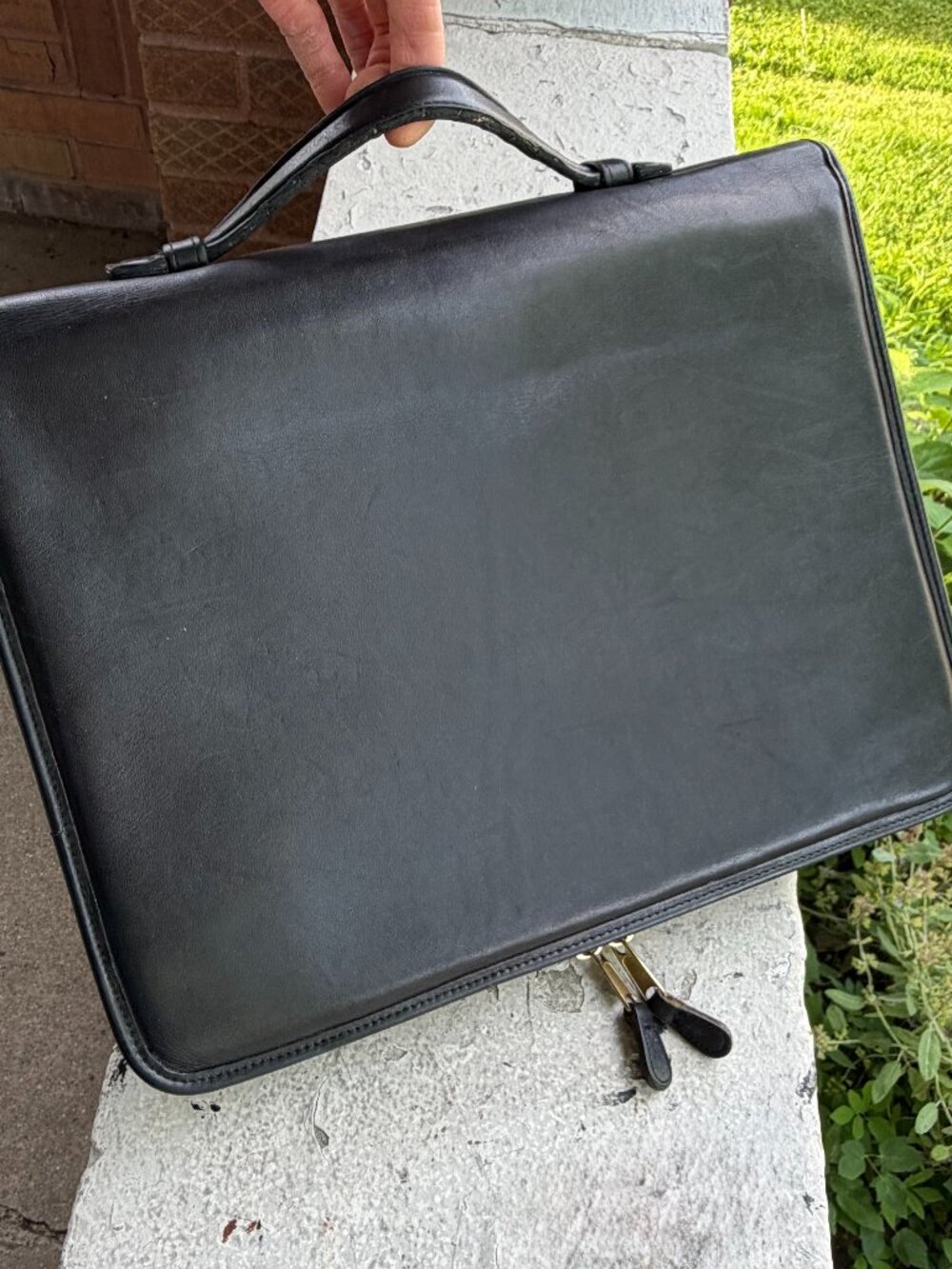 COACH Vintage 80s Large Portfolio Binder Navy Ink Document Brief Bag Case Unisex - Picture 14 of 14
